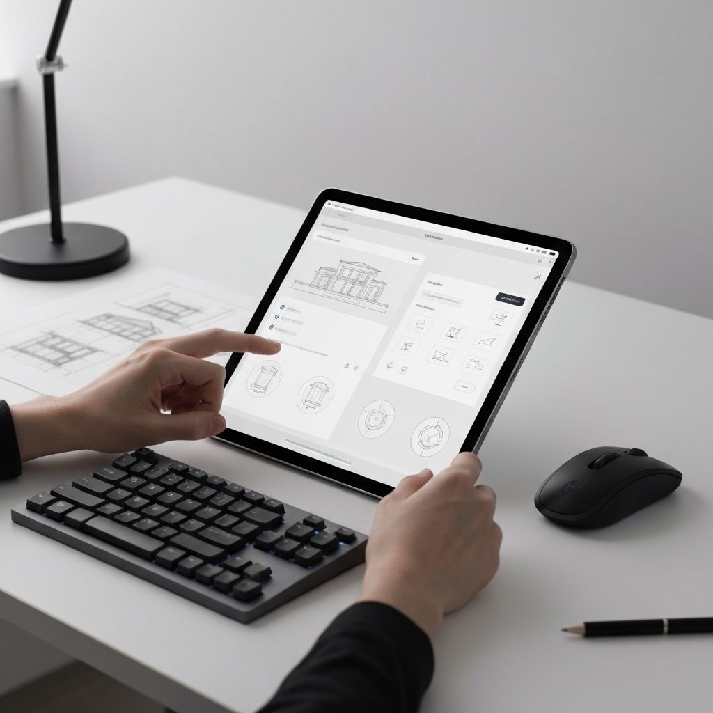 Digital Product Architecture - UI design on tablet